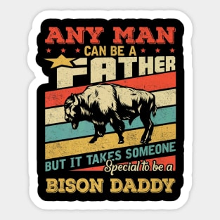 Bison Daddy Father Day Sticker